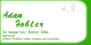adam hobler business card